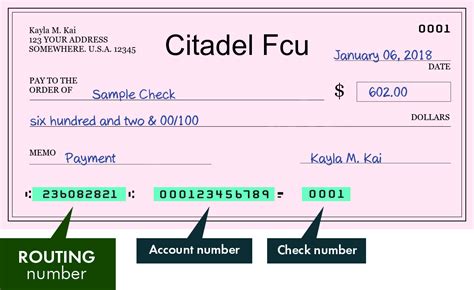 -500 p. . Citadel credit union routing number